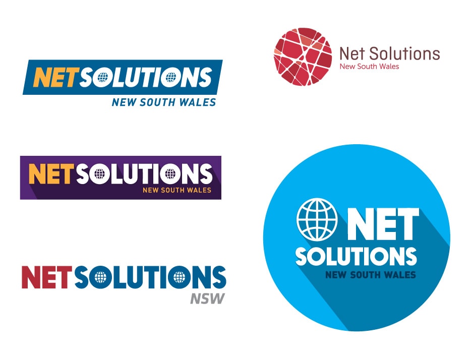 Net Solutions Logo Design 1