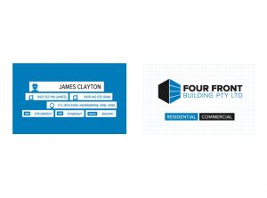 Four Front Building Business Card Design