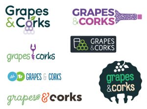 Grapes & Corks Logo Design
