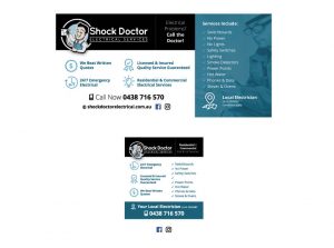 Shock Doctor Electrical Magnet and Flyer Design