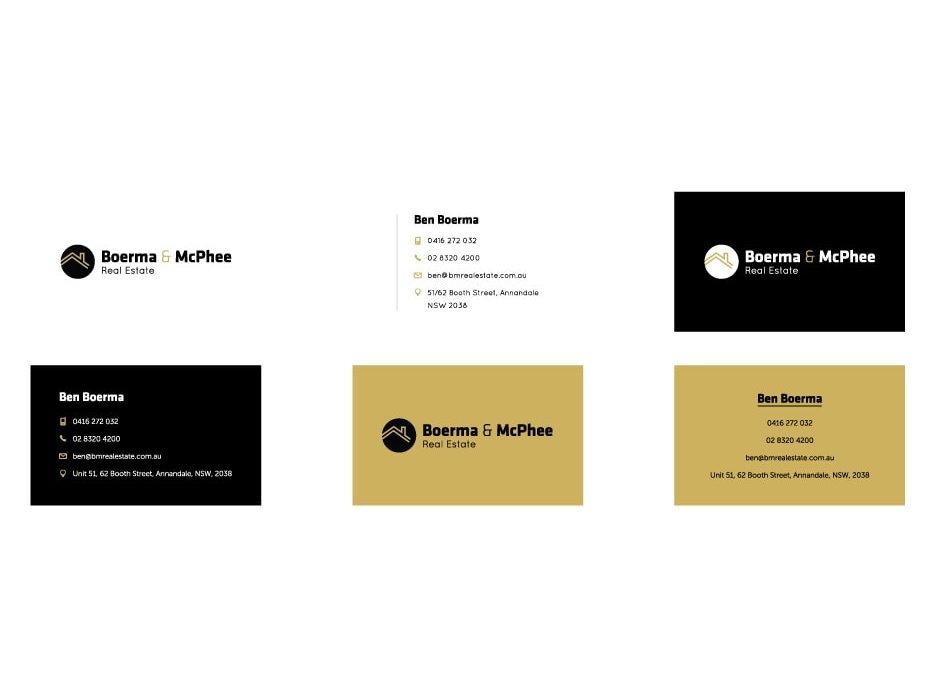 Boerma and McPhee Real Estate Business Cards