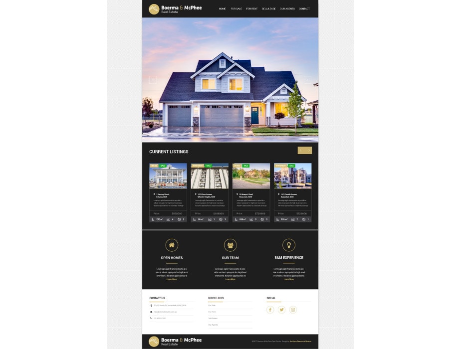 Boerma and McPhee Real Estate Website