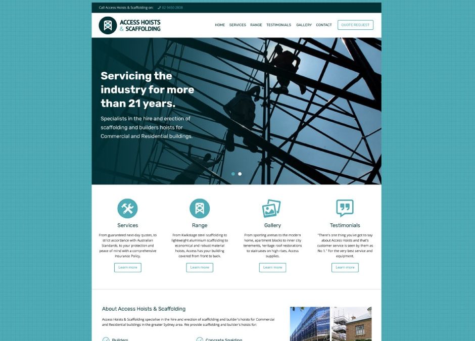 Access Hoists and Scaffolding Website