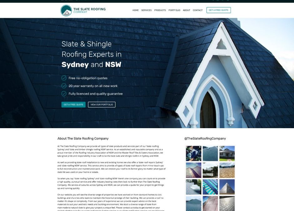 The Slate Roofing Company Website