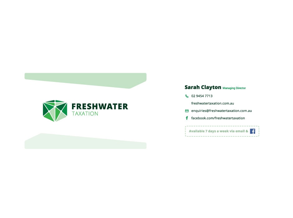Freshwater Taxation Business Card