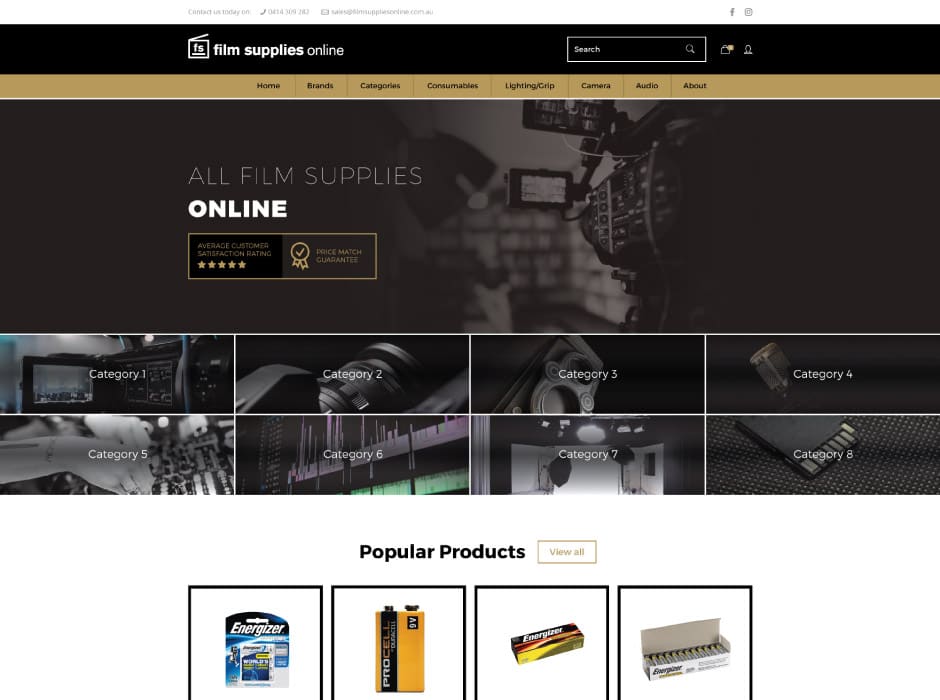 Film Supplies Online Website