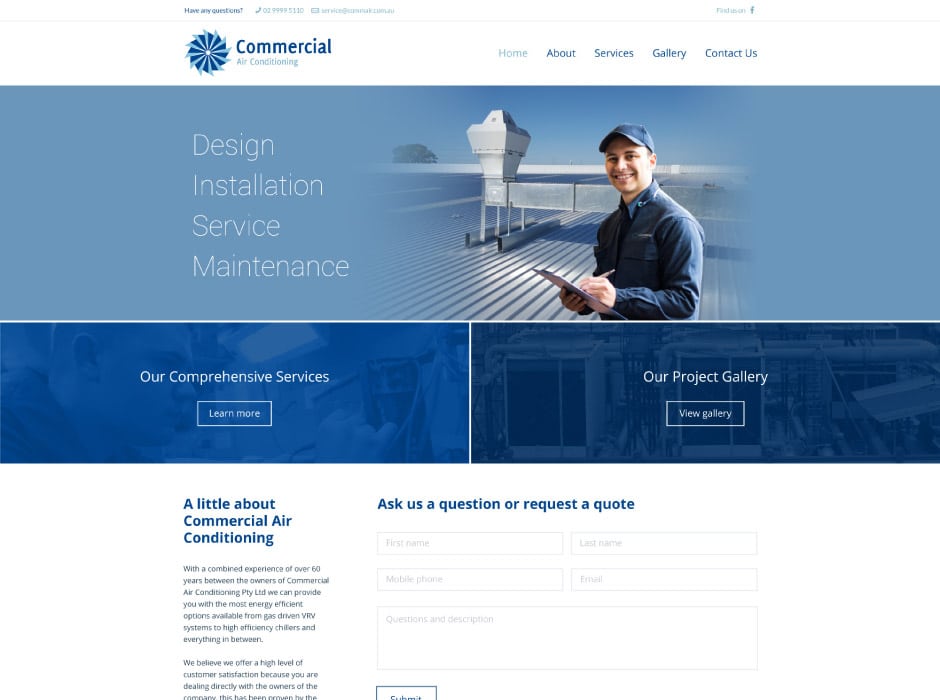 Commercial Air Conditioning Website