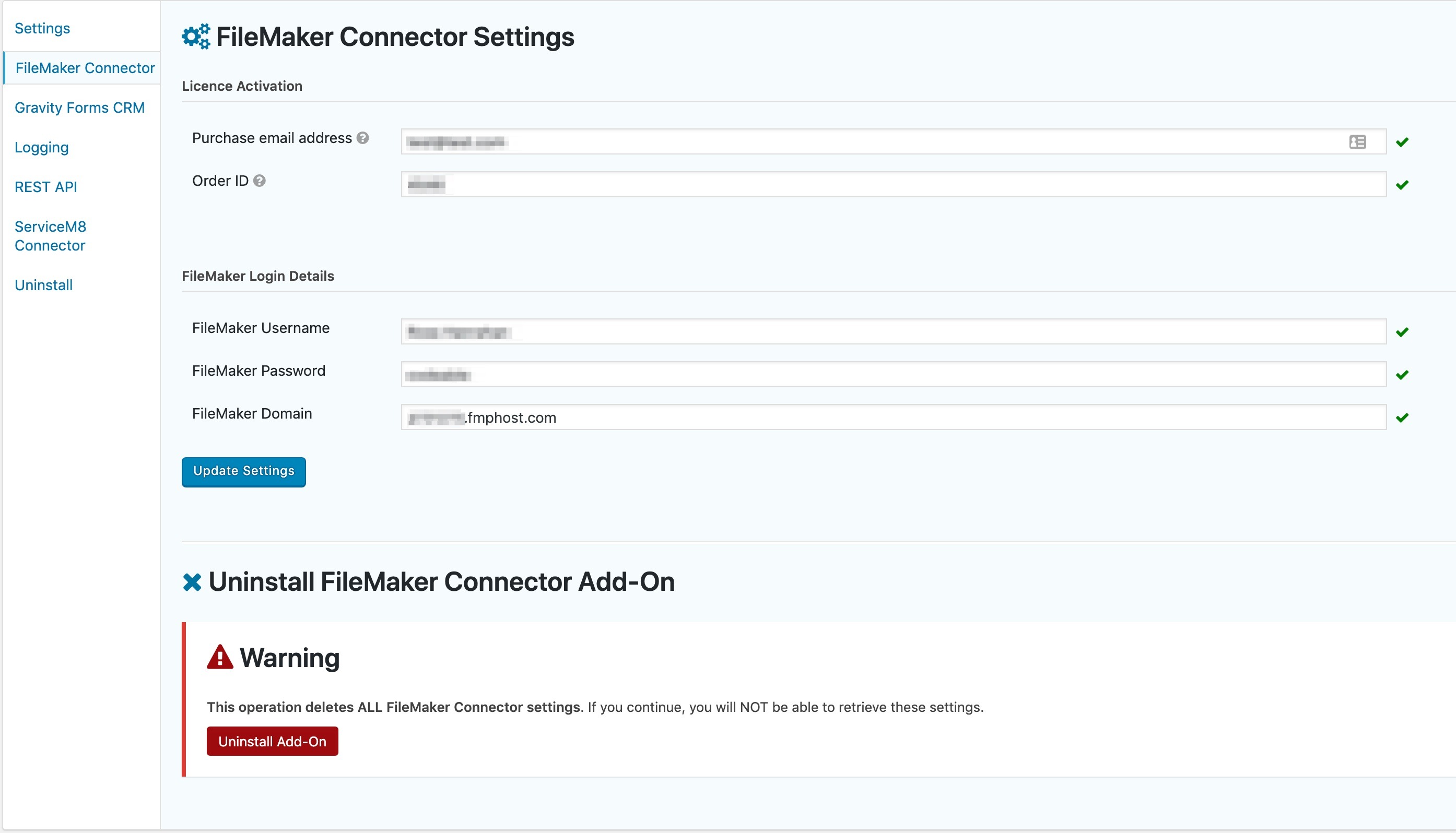 FileMaker General Settings